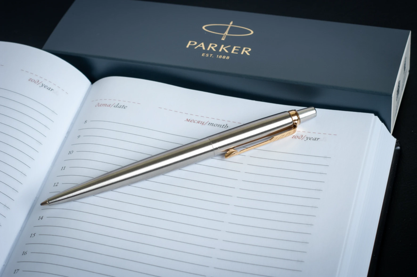 Ручка шариковая Parker Jotter Core K63, Stainless Steel GT — фото 20